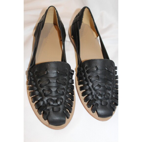 Nisolo Leather Sandal Huarache Women's BLACK NEW $138 - Picture 3 of 5